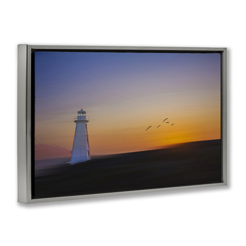 Cadre flottant Licity Sunrise Simplicity, design par Peter Dulis, H 21 po x l 31 po, Cadre flottant gris lustré