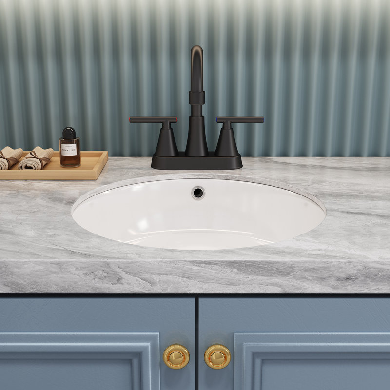 Robinet de lavabo de salle de bain 8 "H, Noir mat