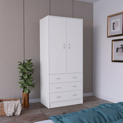 Armoire 71" H, with 2 doors, 3 drawers and 1 hanging rod