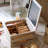 Rustic Wooden Storage Crate with Chalkboard Lid-446983837