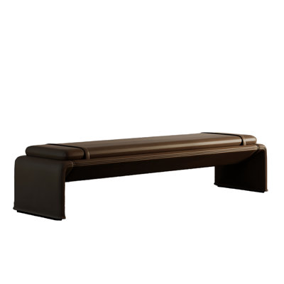 Banc rembourré en cuir Lauriann