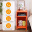 Table de chevet compacte en métal avec armoire verrouillable et tablette ouverte, table de chevet moderne, table d'appoint polyvalente pour la chambre à coucher, le salon ou le bureau (orange, porte verrouillable en H de 26 po)