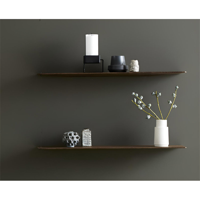 Tablette murale flottante en bois massif, H 7,09 po x l 23,62 po x P 0,5 po