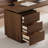 Modern Wood Veneer Office Desk With 3-Drawer Cabinet – Rectangular Writing Table