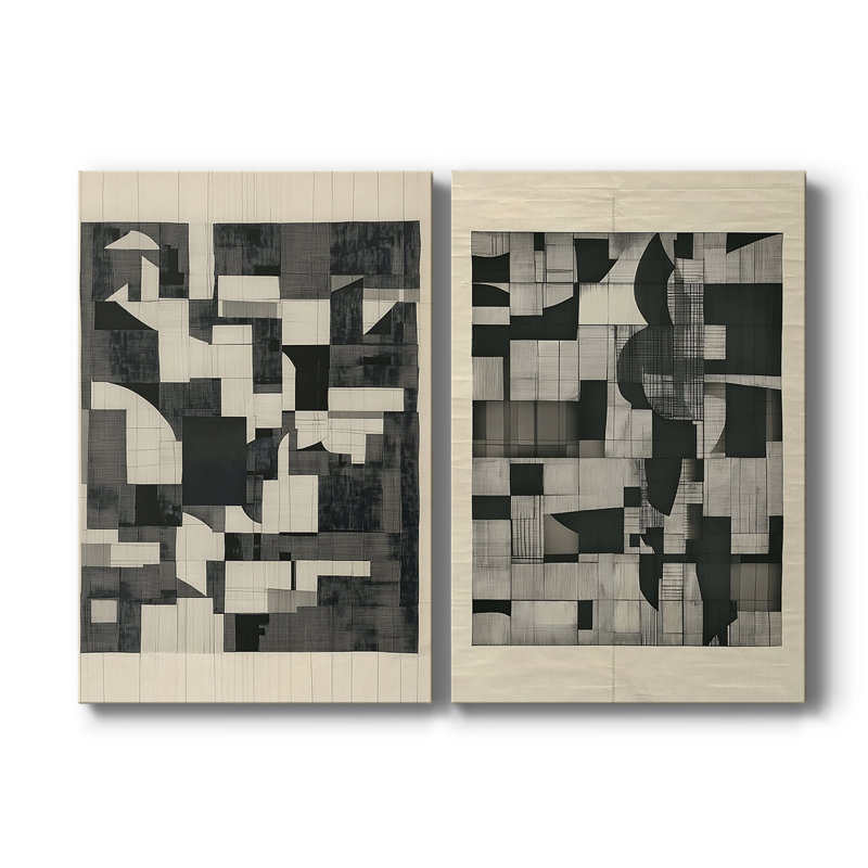 ABSTRACT Series DCCCLxxiii - Toile tendue avec châssis de qualité supérieure - Prêt à être accroché, H 36 po x l 48 po
