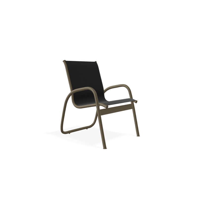 Fauteuil de patio Gardenella, Noir 5D Sunbrella®, Bois de plage texturé