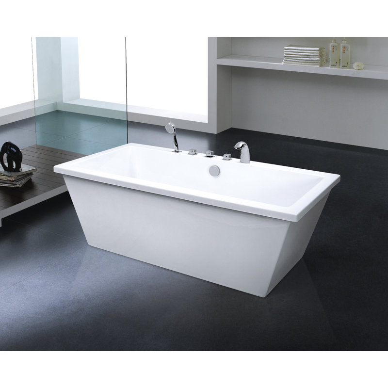 Bailey 66'' x 33'' Freestanding Soaking Bathtub