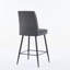 Ensemble de 2 chaises de bar réglables à pieds de fer réglables en velours gris-423273594