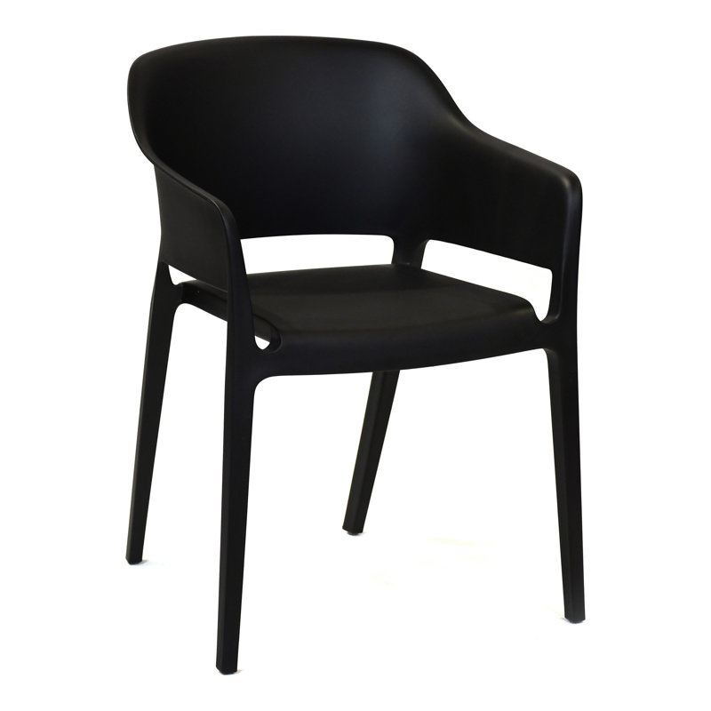 Outdoor Dining Armchair, Black
