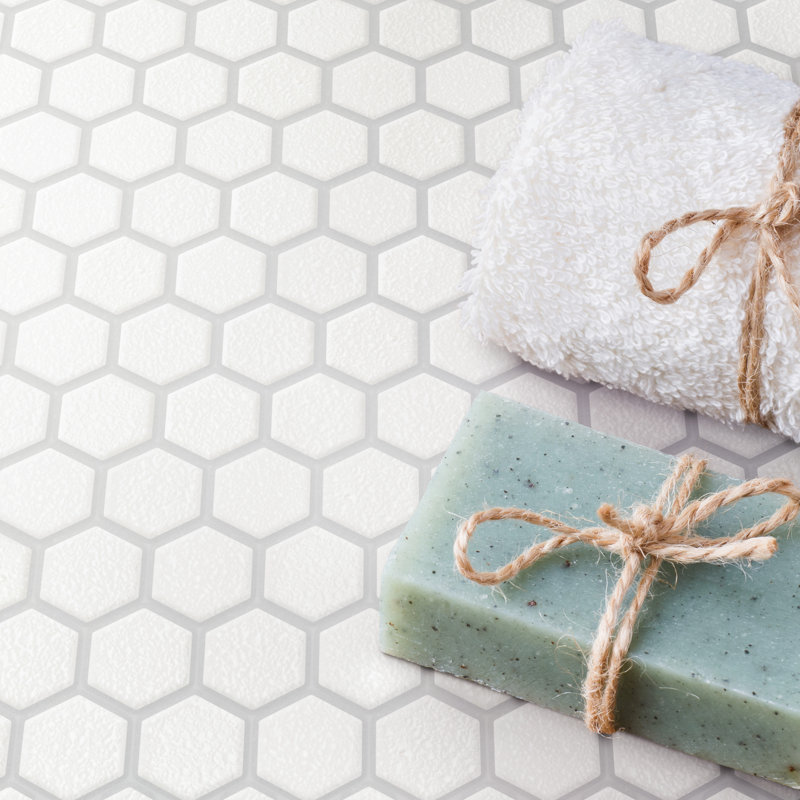Hudson 1" X 1" Hex Porcelain Mosaic Floor And Wall Tile