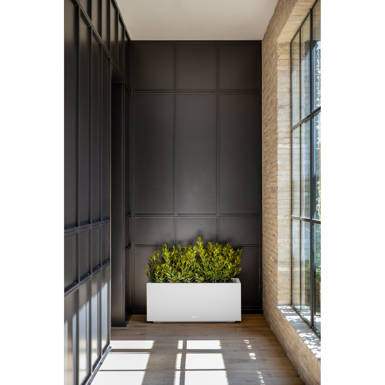 Block Series Long Box Planter, 16” H x 38” W x 15” D, White