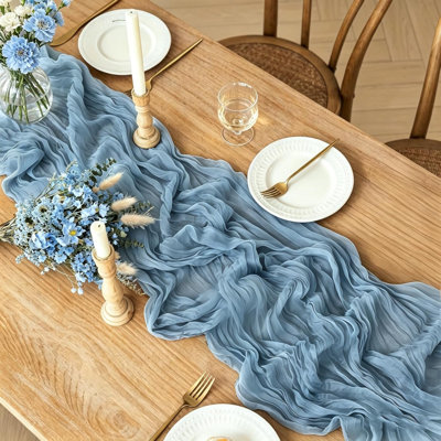 Chemin de table Dust Blue Cheesecloth