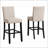 Fabric Bar Stools with Nailhead Trim, Set of 2-265215220