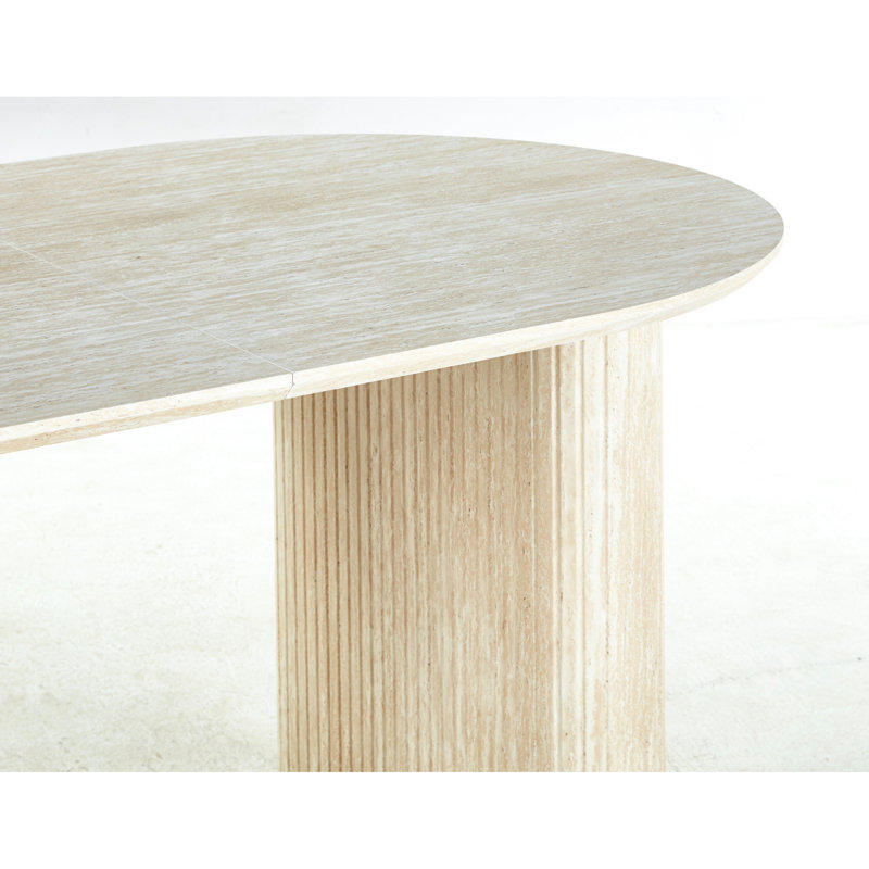 Pieds de table extensibles pour table de salle à manger, assemblage simple, bureau idéal et utilisation familiale en chêne blanc avec pieds, moments de café confortables à la maison