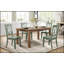 Ensemble de 2 chaises d'appoint décontractées à finition sarcelle avec placage de pin et dossier à double X transitionnel pour les salles à manger-842608580