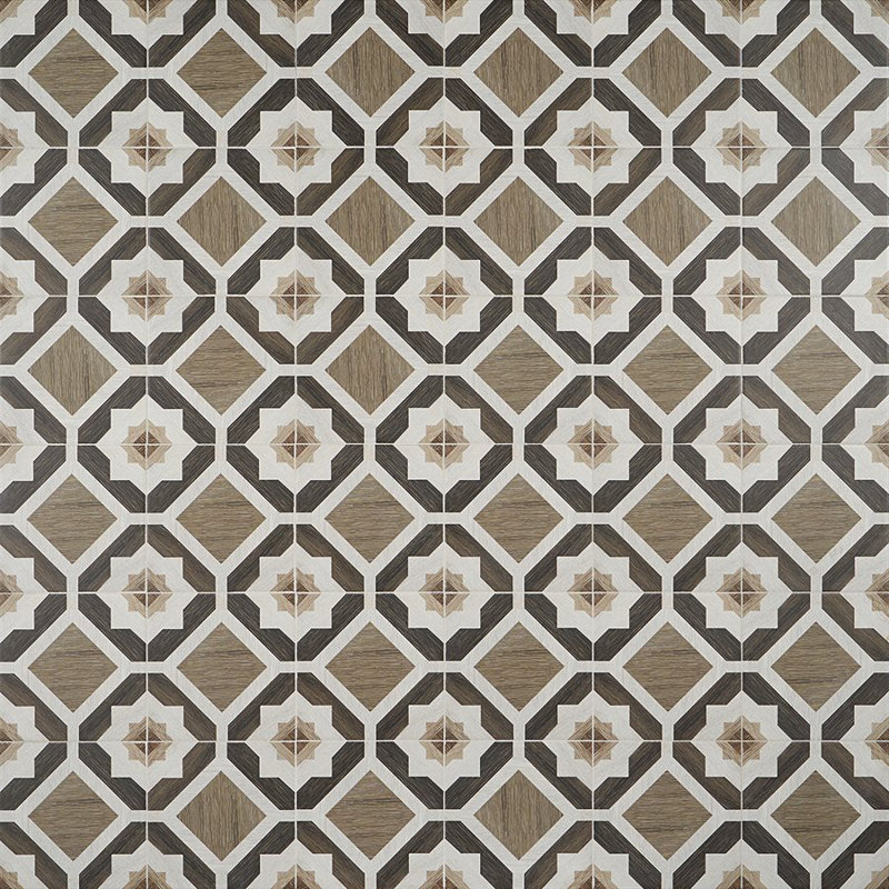 Carreau de porcelaine 8 po x 8 po Castaic, Chêne