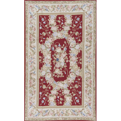 Gros Point Needlepoint Handmade Wool Area Rug