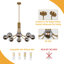 Lustre moderne 8 lumières Spoutnik