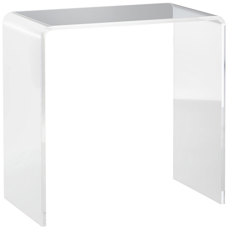 Table de rangement rectangulaire en acrylique transparent de 53 cm de long - Table d'appoint moderne et pratique pour salle à manger.