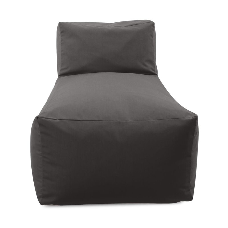 Pouf d'extérieur Kertis, mousse paysage marin, Gris