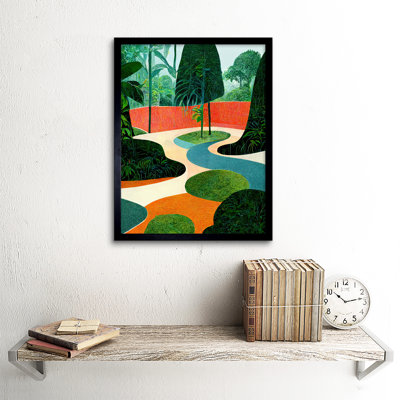 Pop Art Midcentury Style Jungle Garden - Single Picture Frame Print