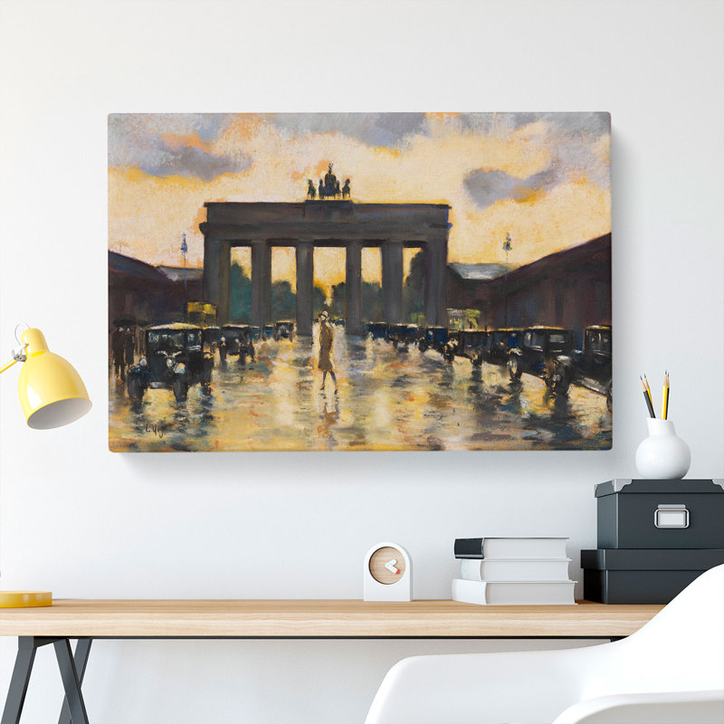 Brandenburg Gate by Lesser Ury - Wrapped Canvas, 50cm H x 76cm W x 3cm D