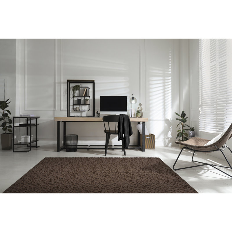 Ebern Designs Yenni Area Rug Mocha, Rectangle 12' x 15' 