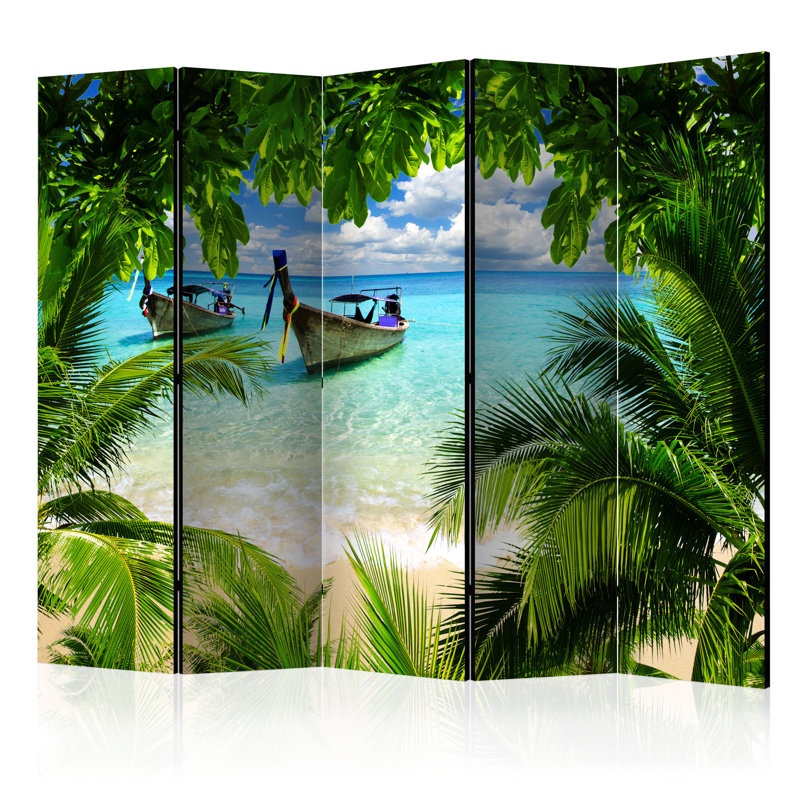 Barclay Solid Wood Folding Room Divider, 5