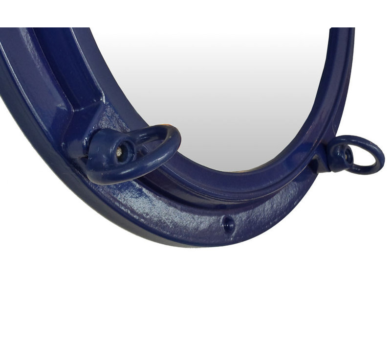 Miroir décoratif hublot, H 24 po x l 24 po, Bleu marine