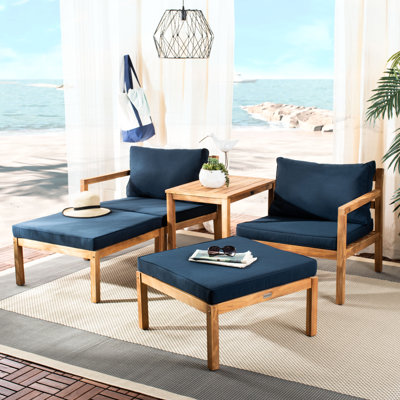 Eastway Acacia 2 - Person Patio Conversation Set with Cushions
