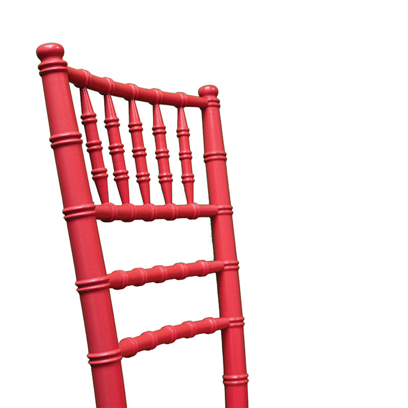 Arrington 43cm H Solid Wood Ladder Back Stacking Side Chair, Red
