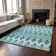 Premium Machine Washable Cerrito Teal Rug