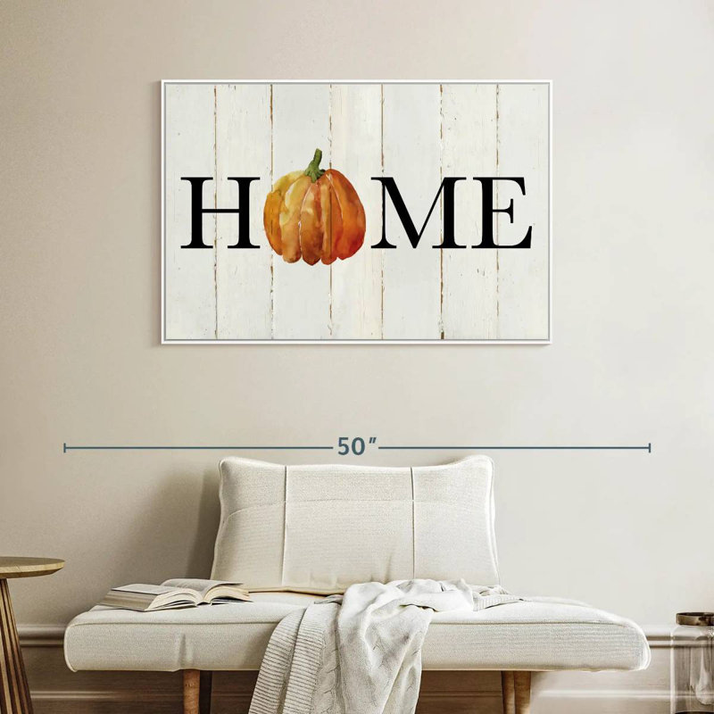 Plaque murale Home, Cadre flottant blanc, 40 po x 27 po