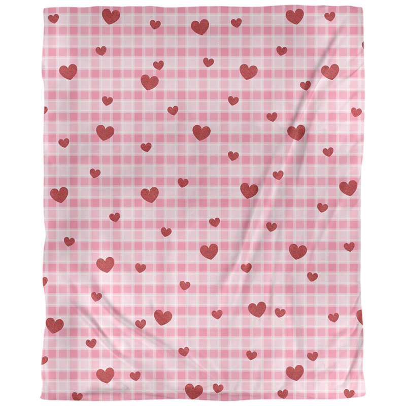 Tissu de la st valentin, Rouge, L 54 po x l 36 po, Lin naturel paloma