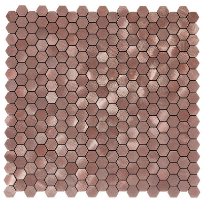 10.35'' W x 0.59'' L Aluminum Peel and Stick Mosaic Tile