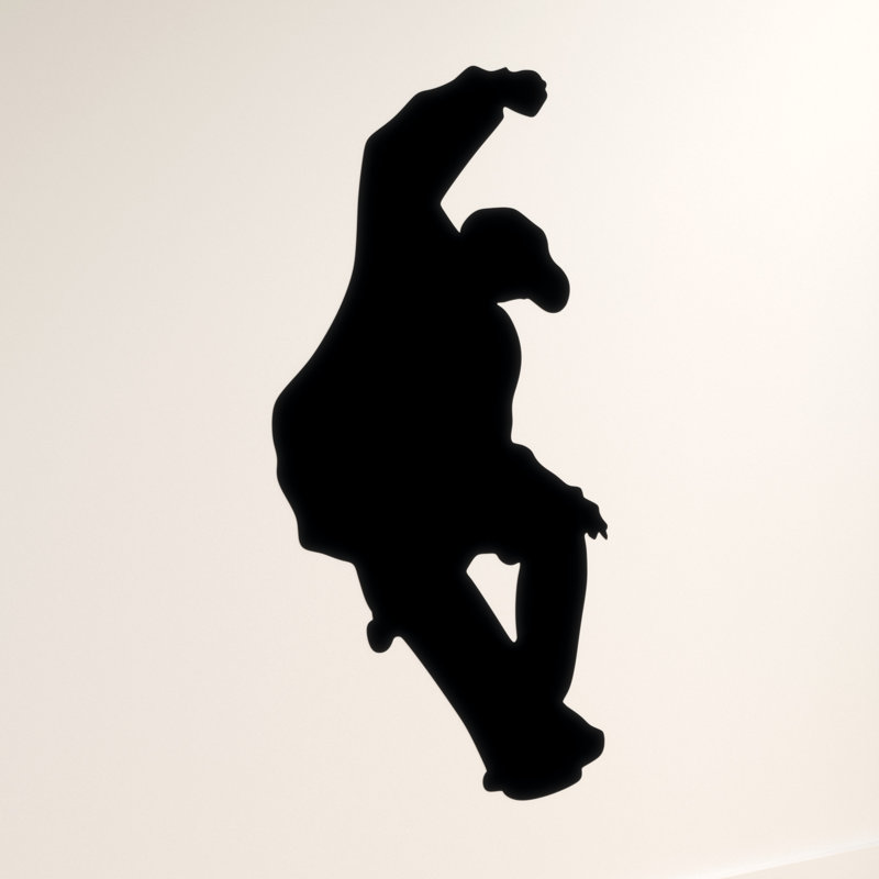 Adhésif décoratif Skateboard Silhouette V, H 36 po x l 19 po