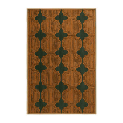 Machine Washable Trellis Brown Area Rug