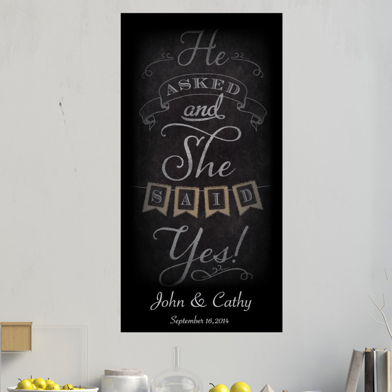 Text & Numbers Wall Decal, Yes