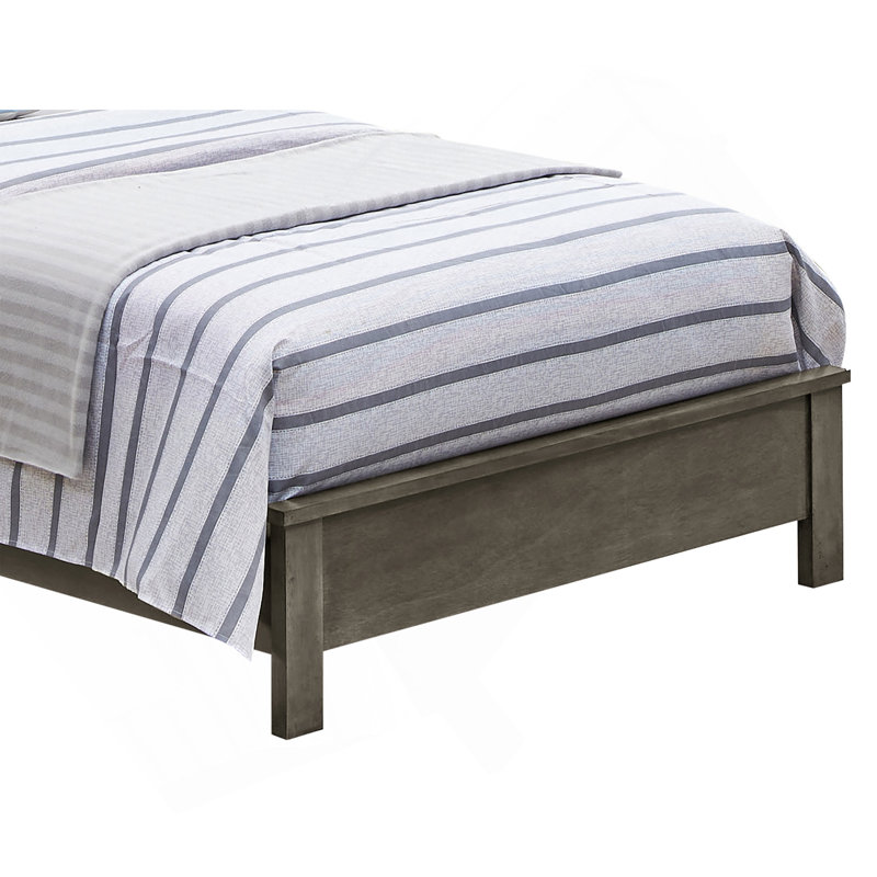 Tranquil Gray Transitional Bed For Comfort