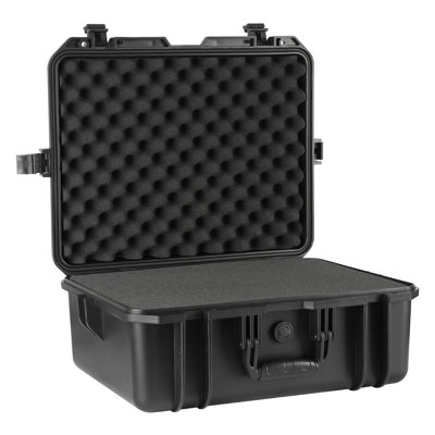 Ergonomic Plastic Box, Waterproof And , For Safely Storing Items - Black Laptops Drives