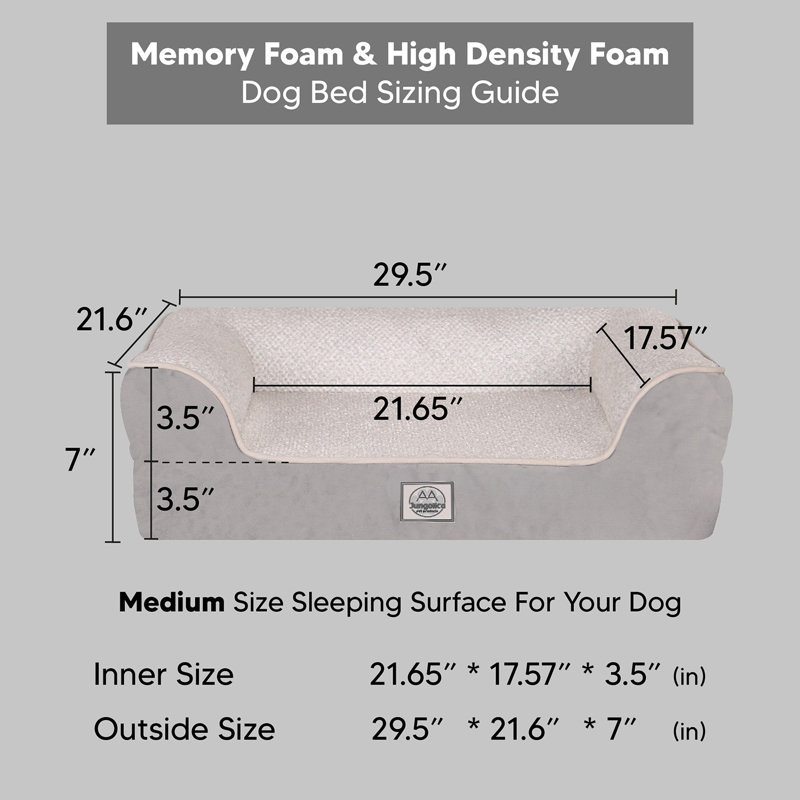 Lit pour animaux, Blanc, Medium (7" H x 29.5" W x 21.6" D)