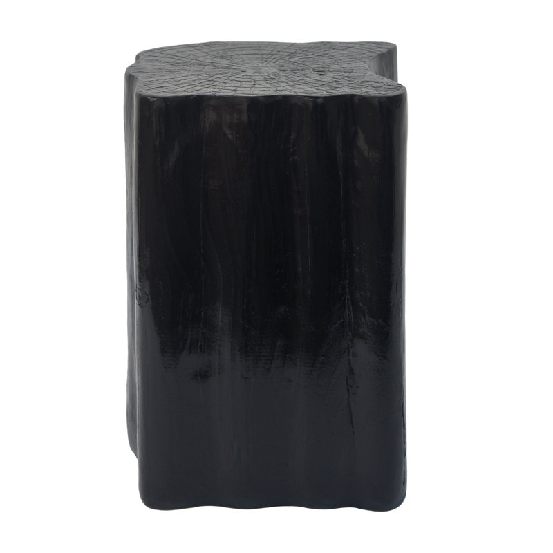 2-In-1 Irregular MGO End Table, Split Design, Small Space Friendly,Indoor Outdoor Use, Black