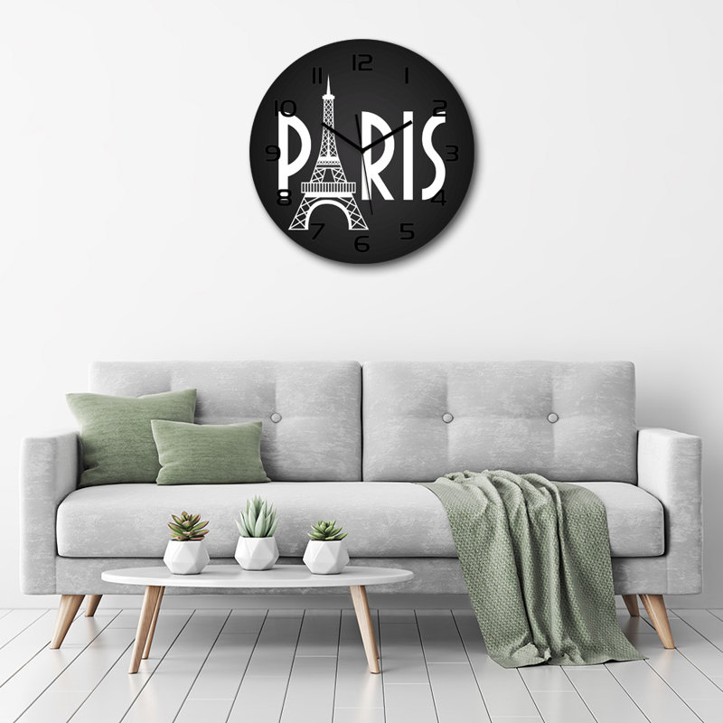 Jewellene Glass Wall Clock