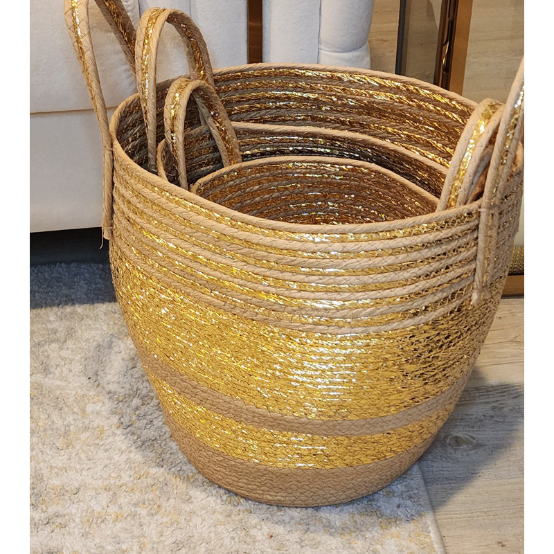 2 Piece Rattan Basket Set