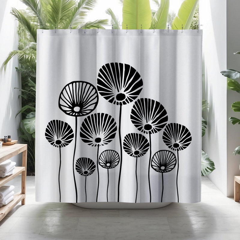 Coco Shower Curtain, Black