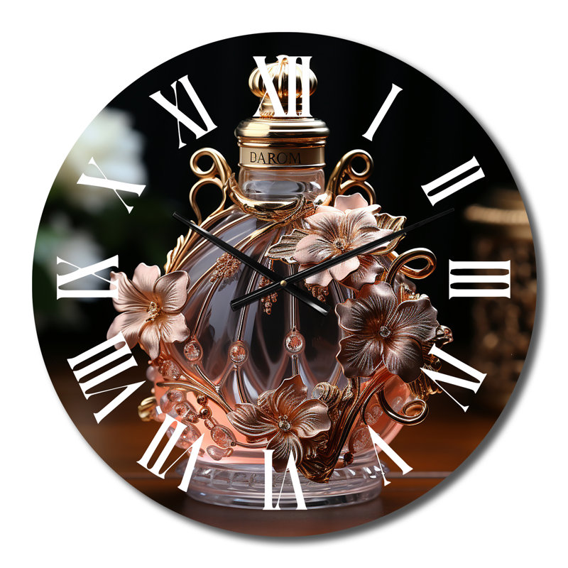 Horloge murale rétro en forme de bouteille de parfum I, Petit