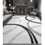 Tapis lavable à la machine Modern Wave Curve-1418047616