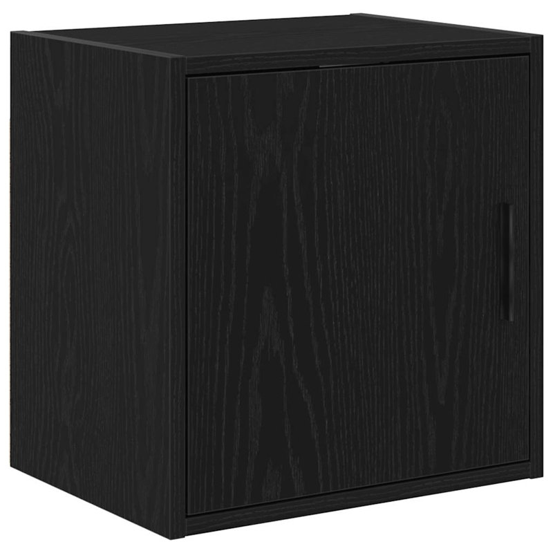 Engineered Wood Single Storage Cabinet ( 41cm H x 40cm W x 30cm D), Black, 41 cm H x 40 cm W x 30 cm D