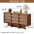 59”Mid Century Sideboards,Brown Wood Cabinets with 9 Drawers