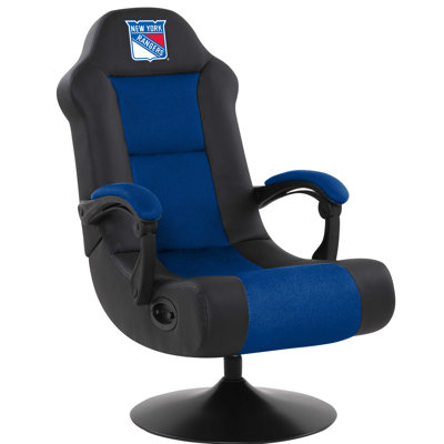 Fan Life Ergonomic Swiveling PC & Racing Game Chair with Built-in Speakers in Black